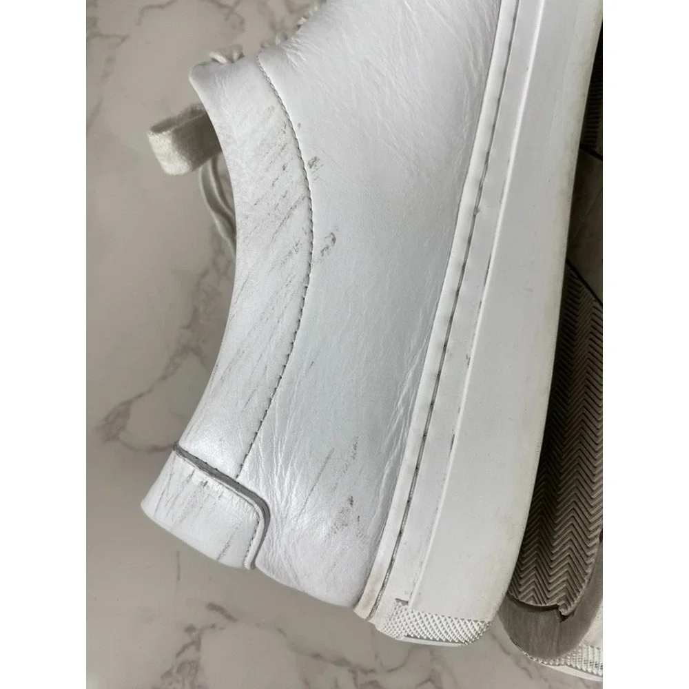 Thursday Boot Company Leather Sneakers Men's Sz 12 White Low Top